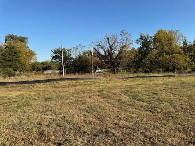 view of yard with a rural view