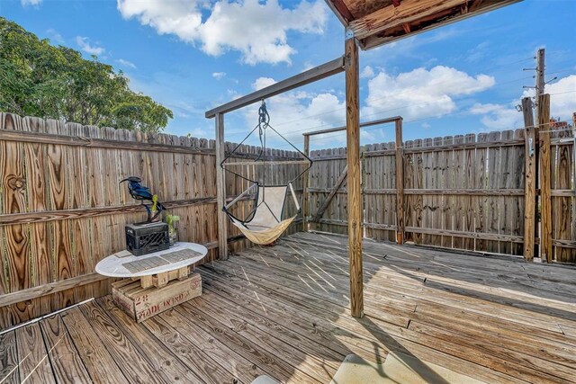 view of wooden deck