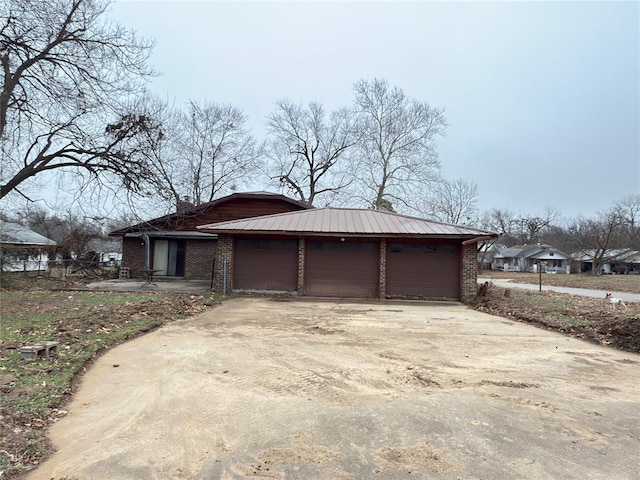 view of home's exterior featuring a garage