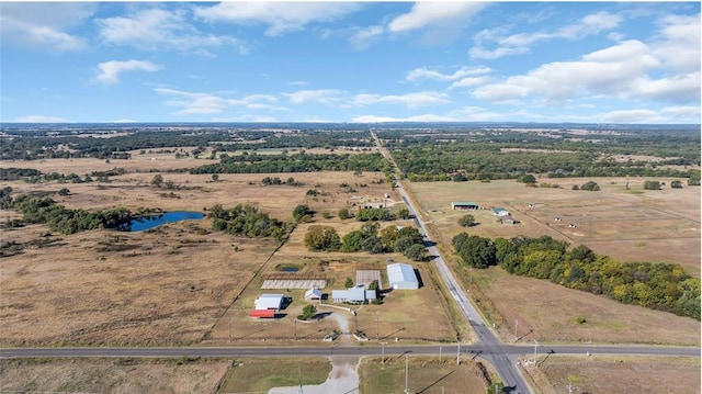 aerial view with a rural view