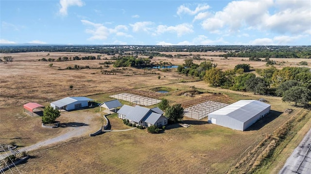 aerial view featuring a rural view