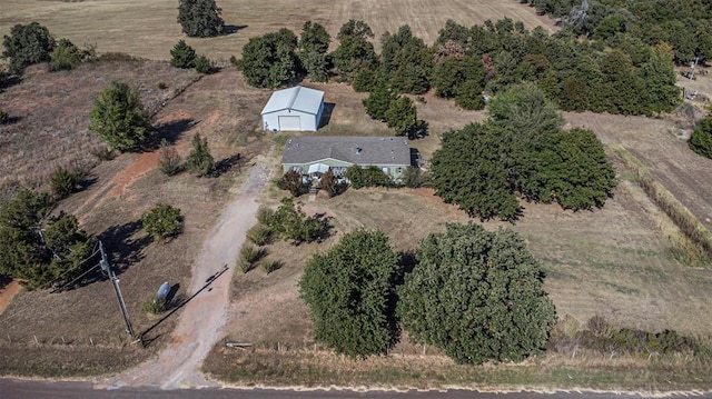 drone / aerial view featuring a rural view