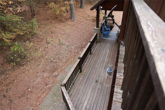 view of entry to storm shelter