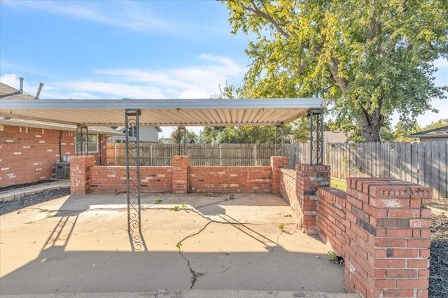 view of patio / terrace featuring central air condition unit