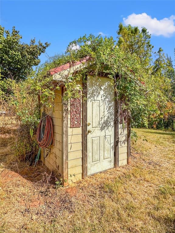 view of shed