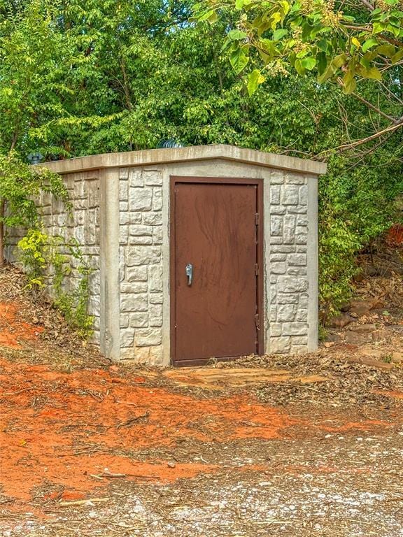 view of shed