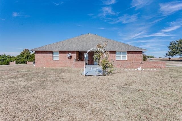 view of front of home with a patio area