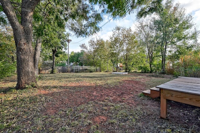 view of yard featuring a deck