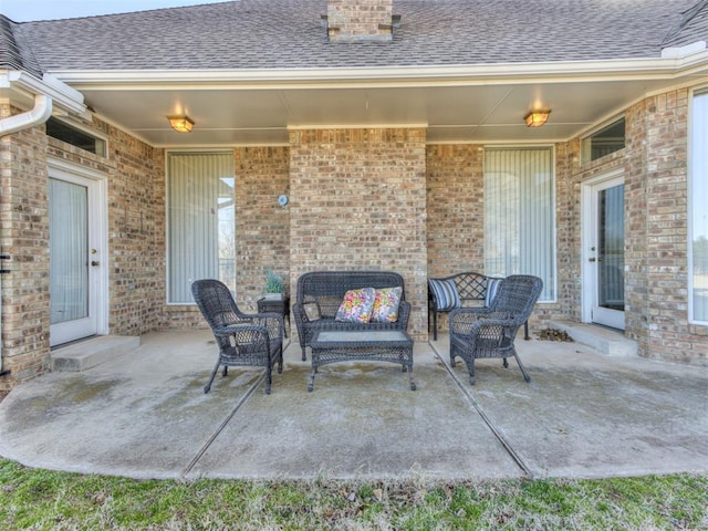 view of patio / terrace with an outdoor living space