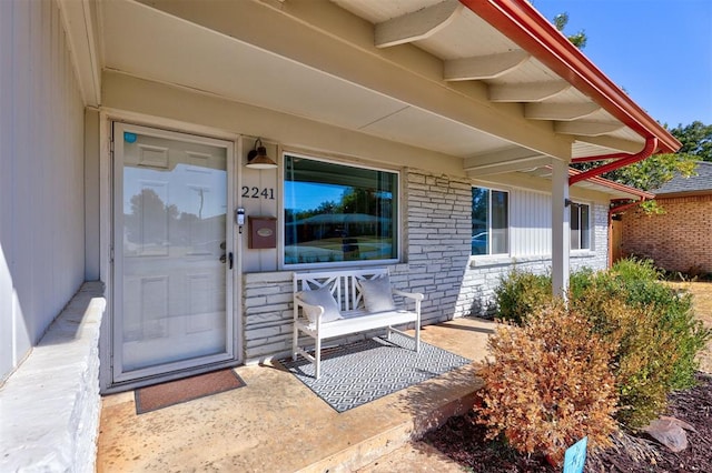 view of doorway to property