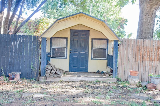 view of outdoor structure