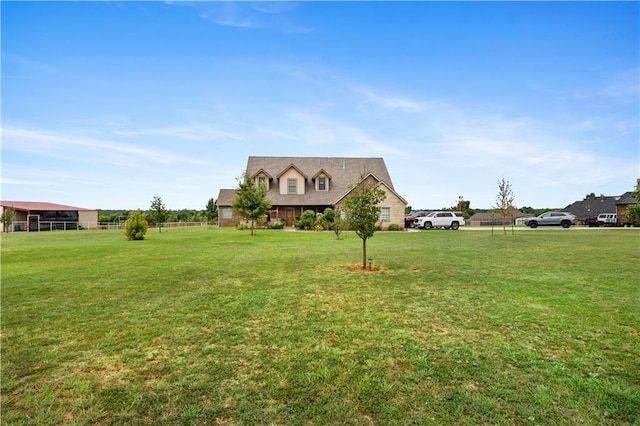 view of front of house with a front yard