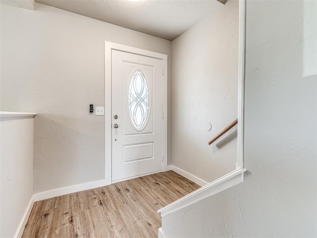 entryway featuring light hardwood / wood-style flooring