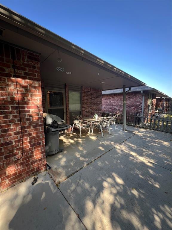 view of patio with grilling area