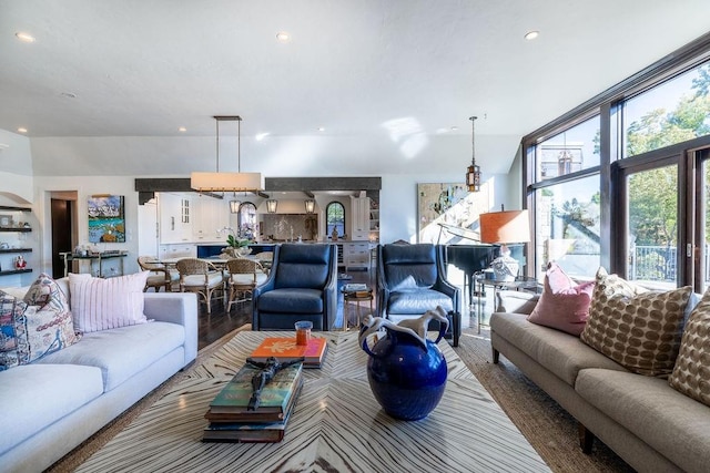 living room featuring hardwood / wood-style floors