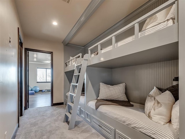 view of carpeted bedroom