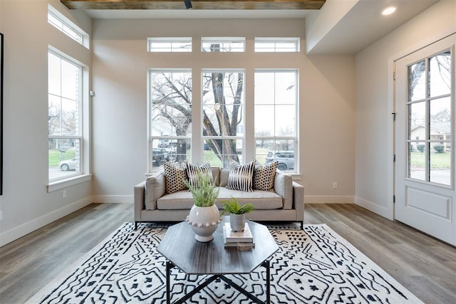 view of sunroom