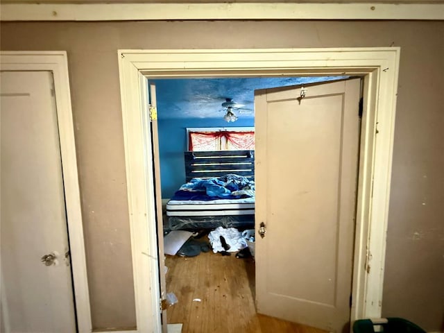 interior space featuring wood-type flooring