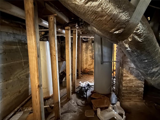 view of unfinished attic