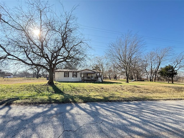 view of front of house with a front lawn