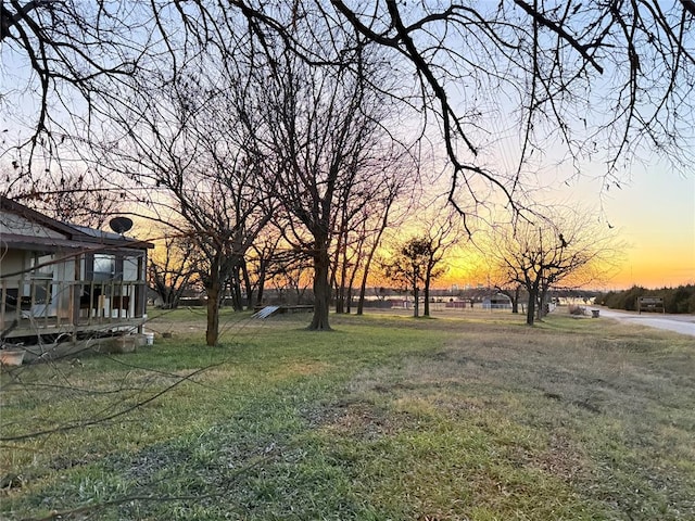 view of yard featuring a deck