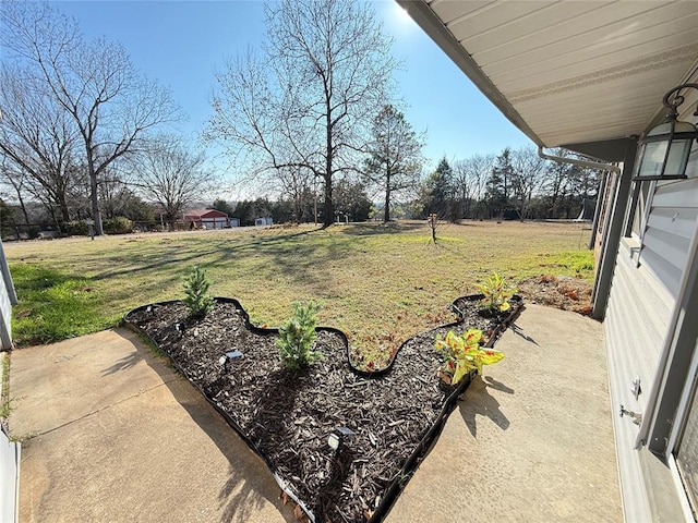 view of yard with a patio area