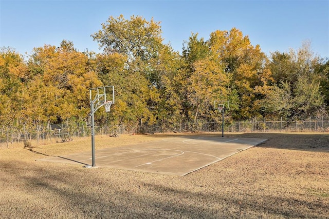 view of basketball court