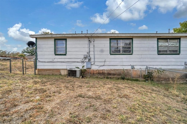 view of property exterior featuring central AC unit