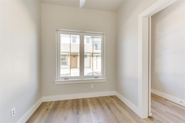 empty room featuring light hardwood / wood-style flooring