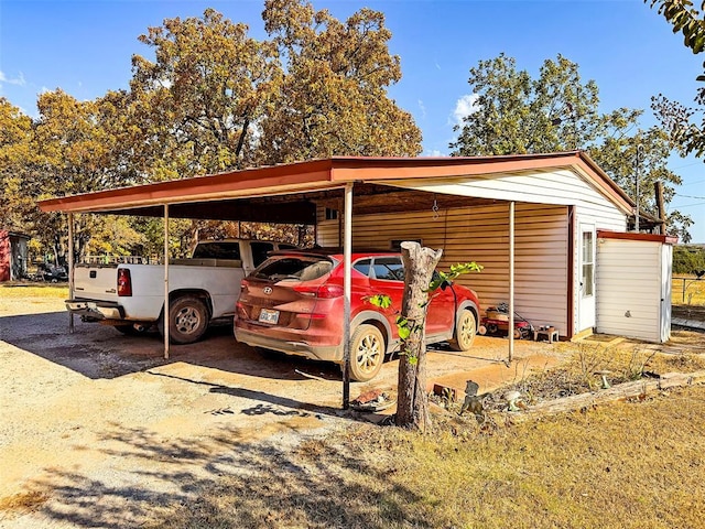 view of parking / parking lot