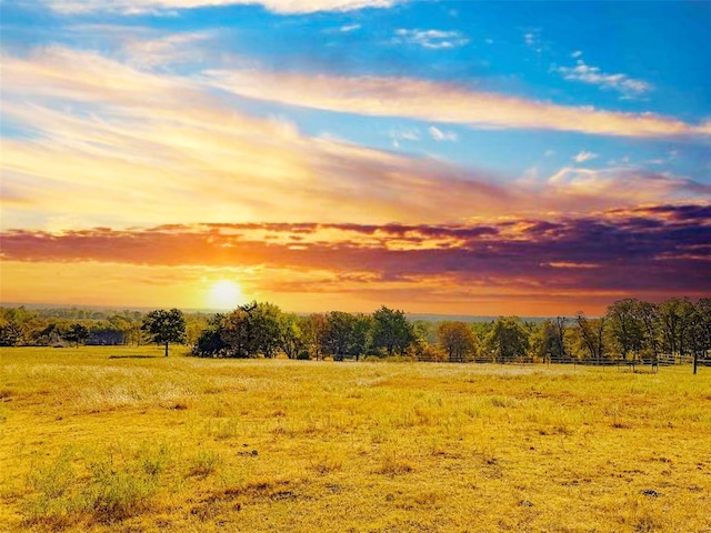 nature at dusk with a rural view