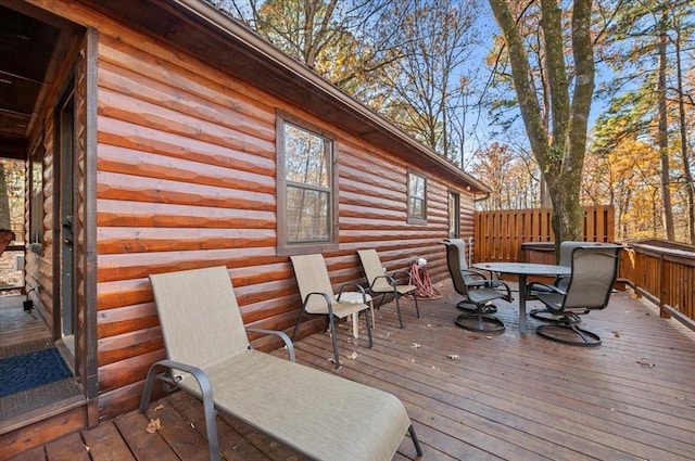 view of wooden terrace