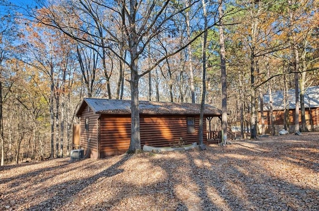 view of outbuilding with central AC unit