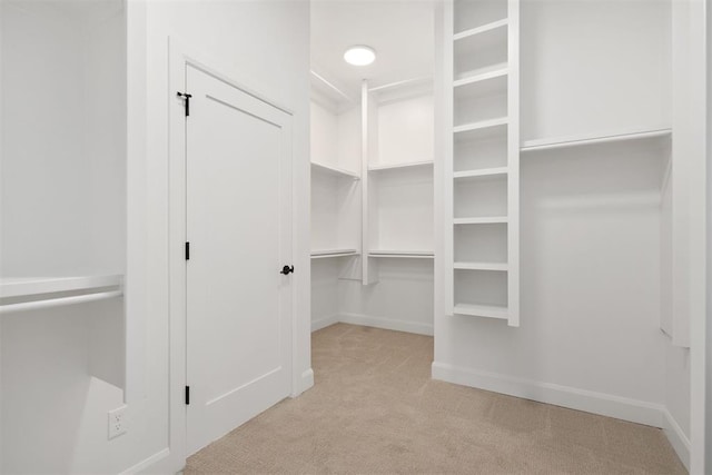 spacious closet with carpet flooring