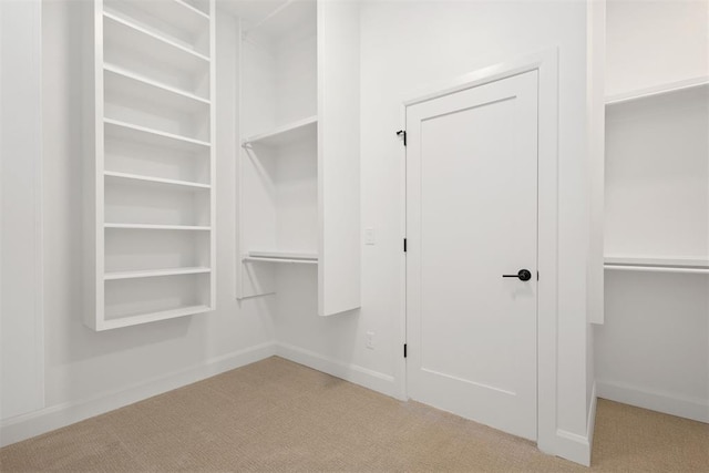 spacious closet with carpet flooring