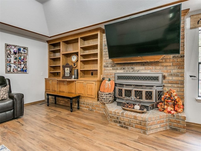 living room with plenty of natural light and light wood-type flooring