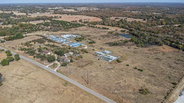 drone / aerial view with a rural view