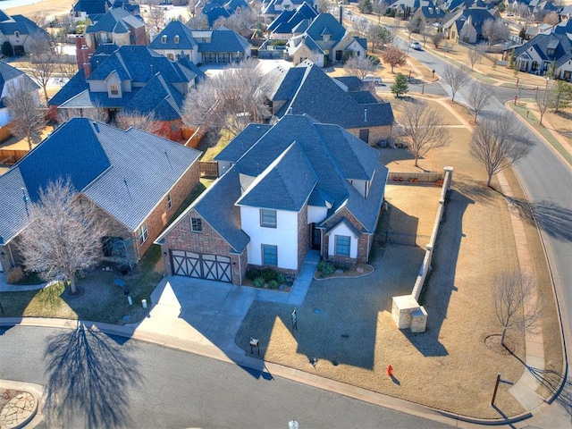 aerial view featuring a residential view