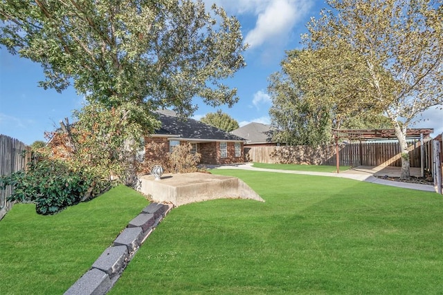 516 S Quail Run, Altus, OK 73521 - fenced backyard with a patio area