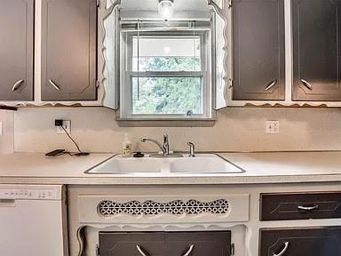 kitchen featuring dishwasher and sink