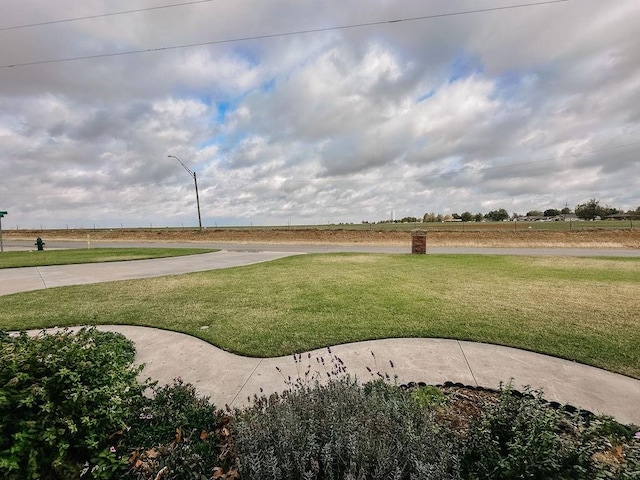 view of home's community with a yard