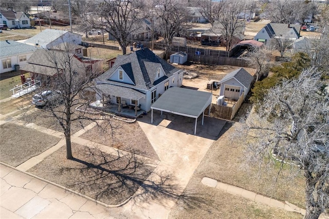 drone / aerial view featuring a residential view