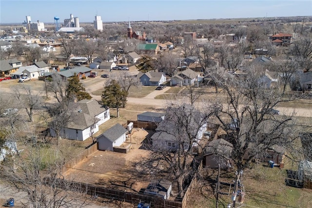 aerial view with a residential view