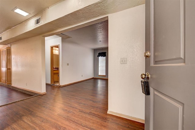 interior space featuring dark hardwood / wood-style flooring