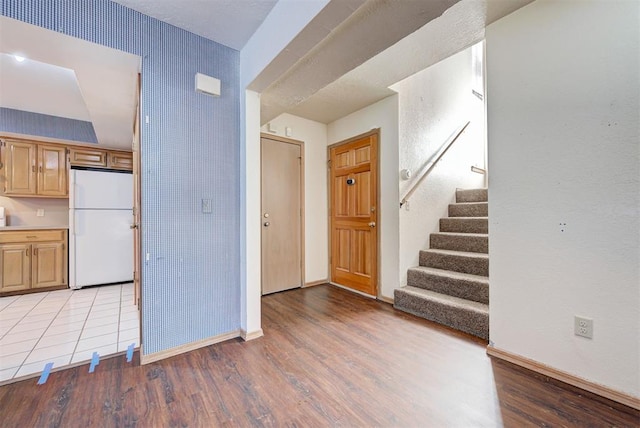 interior space with light hardwood / wood-style flooring