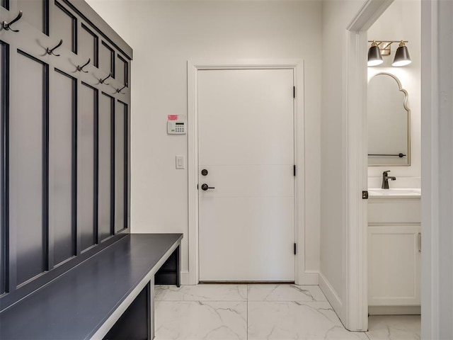 mudroom featuring sink