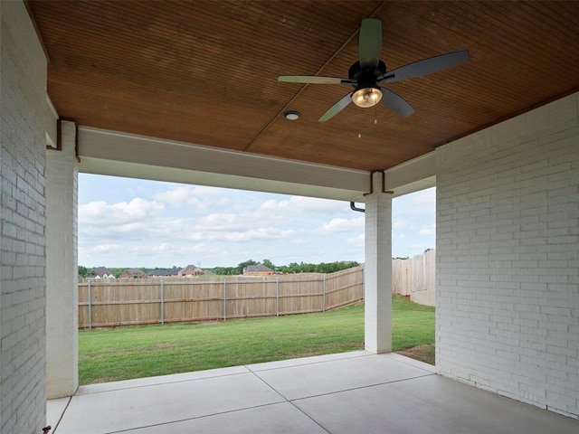 511 Basin Way, Norman, OK 73071 - view of patio with a ceiling fan