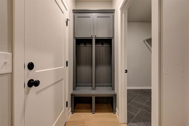 mudroom with baseboards