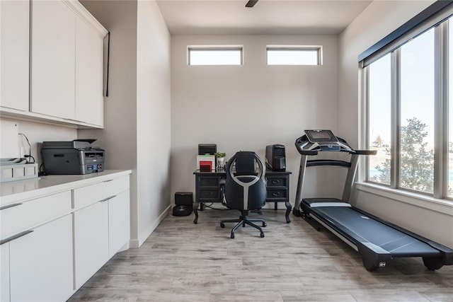 interior space with light wood-type flooring