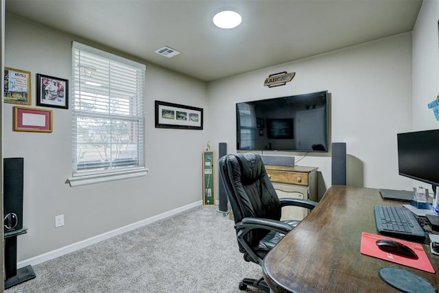 office featuring carpet flooring